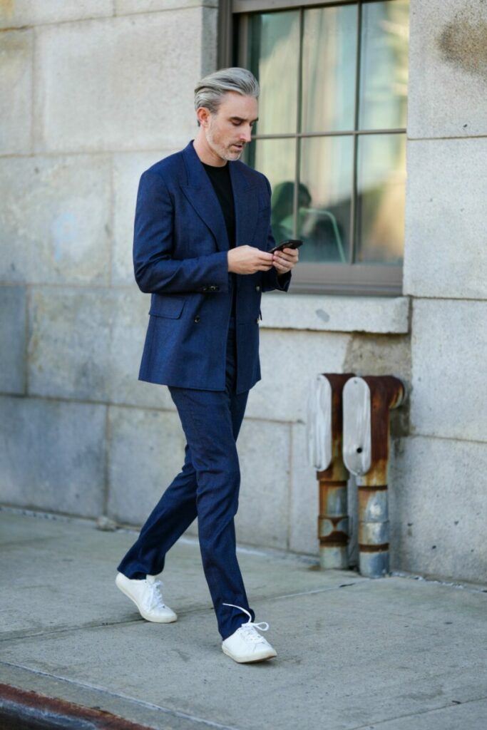 scarpe per abito blu uomo